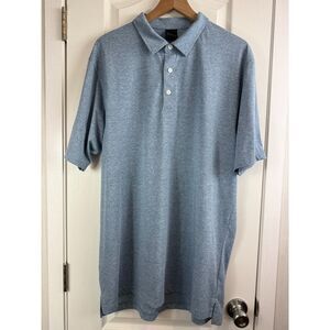 Dunning Golf Performance Stretch Light Blue Golf Polo Shirt - Men's XL